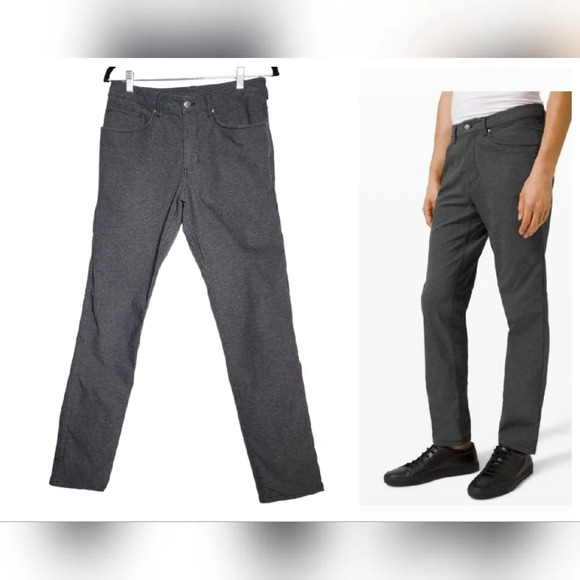 Lululemon Grey Tech Canvas ABC pants. Men's size 30×33. - Picture 1 of 16